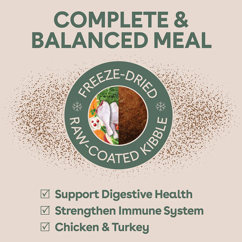 Pure Life – Adult Dog – Freeze-Dried Raw Coated Kibble – Chicken & Turkey