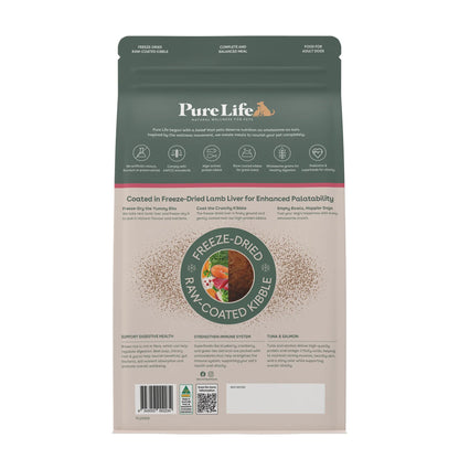 Pure Life – Adult Dog – Freeze-Dried Raw Coated Kibble – Tuna & Salmon