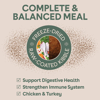 Pure Life – Puppy – Freeze-Dried Raw Coated Kibble – Chicken & Turkey