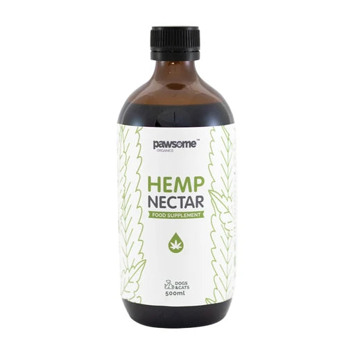 Pawsome Organic Hemp Nectar bottle, product shot