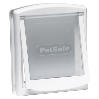 PetSafe Staywell Original 2-Way Pet Door fitted in a white door, hero shot