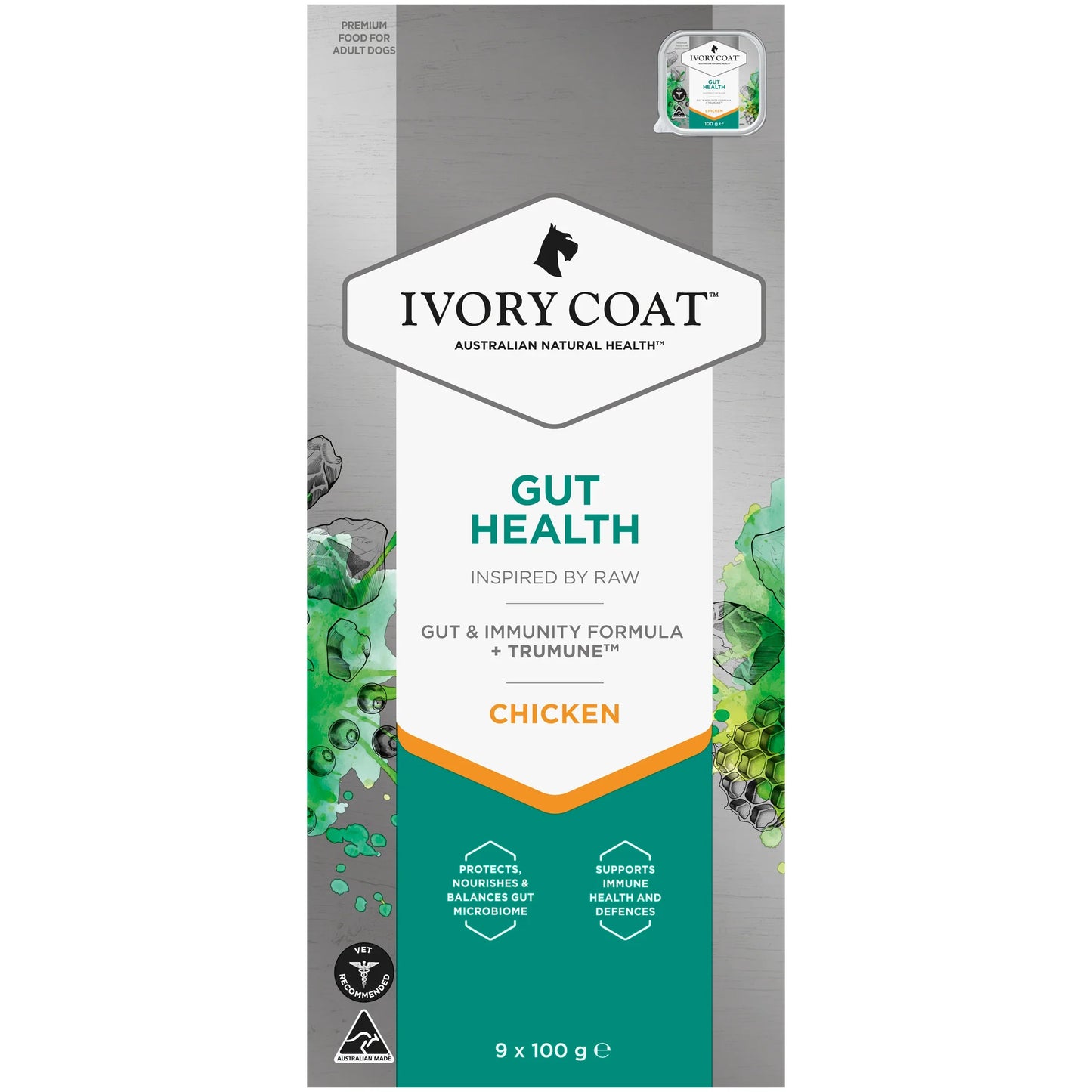 Adult Dog Wet Food Trays – Inspired By Raw – Gut Health - 9 x 100g