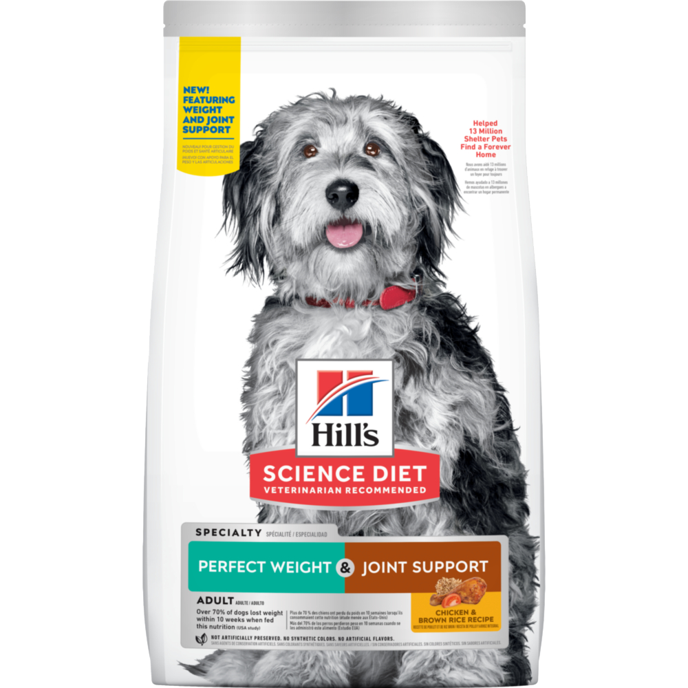 Hill's Science Diet Adult Perfect Weight & Joint Support dog food bag front