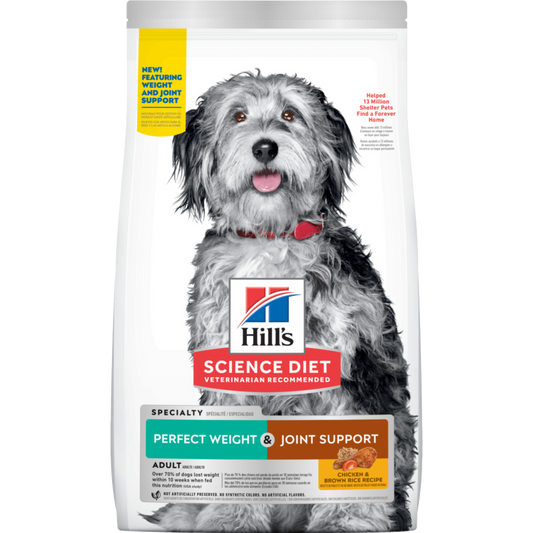 Hill's Science Diet Adult Perfect Weight & Joint Support dog food bag front