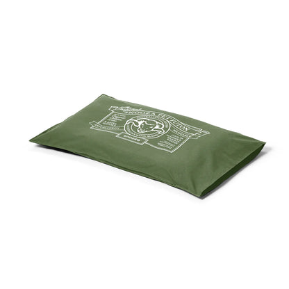 Snooza Cotton Canvas Pet Futon in Fern, folded view