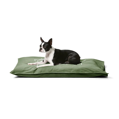 Close-up of Snooza Cotton Canvas Pet Futon fabric in Fern
