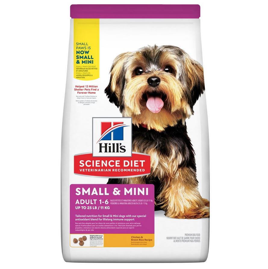 Hill's Science Diet Small & Mini Adult dry dog food bag