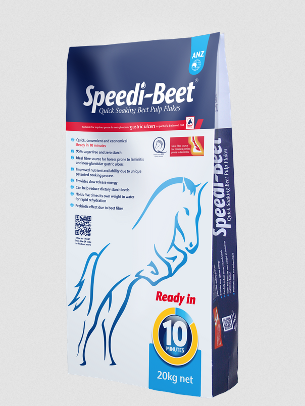 Bag of Speedi-Beet beet pulp flakes horse feed