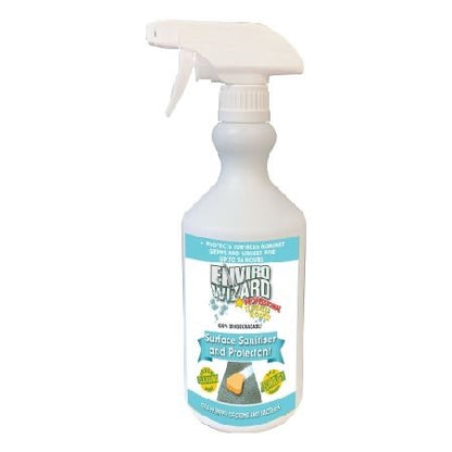 Enviro Wizard Surface Sanitiser and Protectant spray bottle