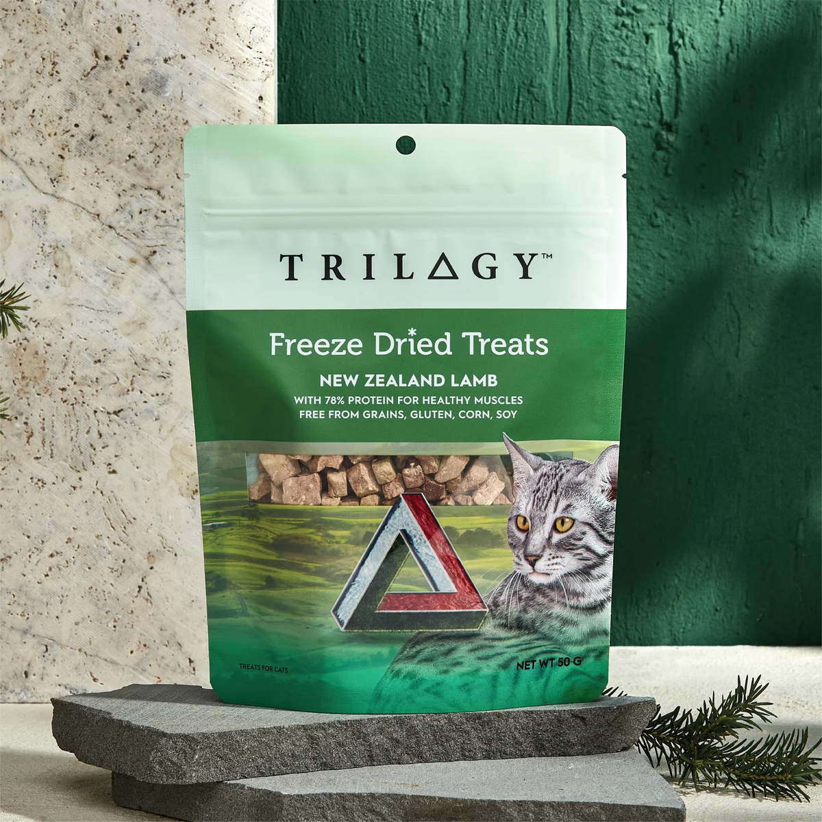 Trilogy freeze-dried lamb treats shown out of pack