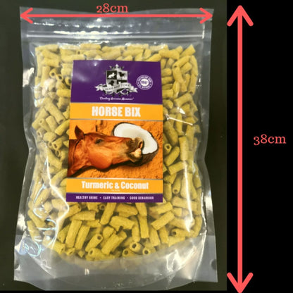 Huds and Toke Turmeric & Coconut Horse Bix bag on shelf