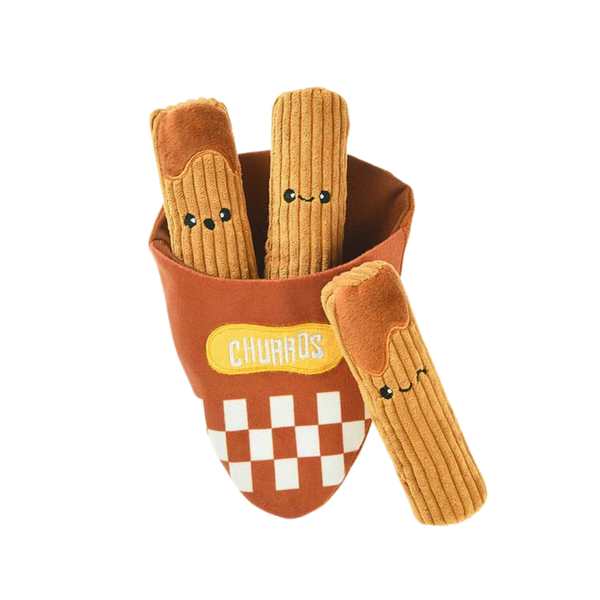Hugsmart Food Party Churros Dog Toy Set product image 1