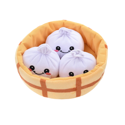 Hugsmart Food Party Soup Dumplings Dog Toy Set