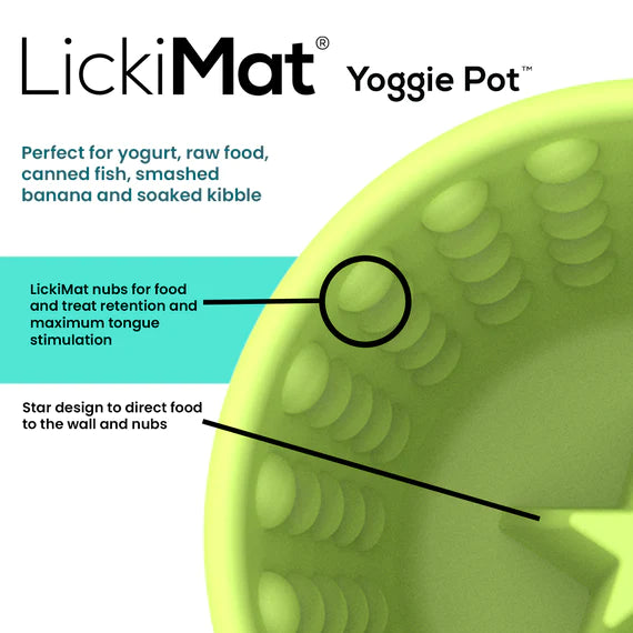 LickiMat Yoggie Pot size comparison shot 1