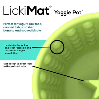 LickiMat Yoggie Pot size comparison shot 1