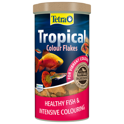 Tetra Tropical Colour Flakes fish food packaging
