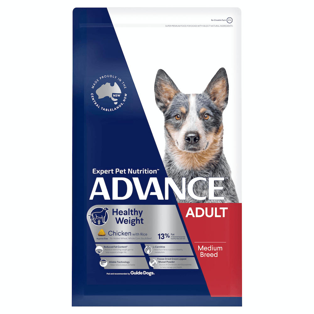 Advance Adult Dry Dog Food for Medium Breed and Healthy Weight