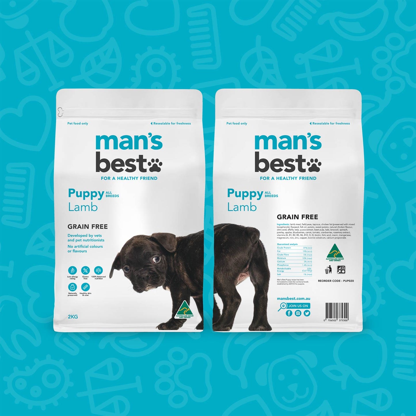 Man's Best – Puppy – GRAIN FREE – Lamb