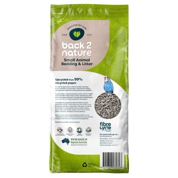 Fibrecycle Back-2-Nature small animal litter pellets close-up