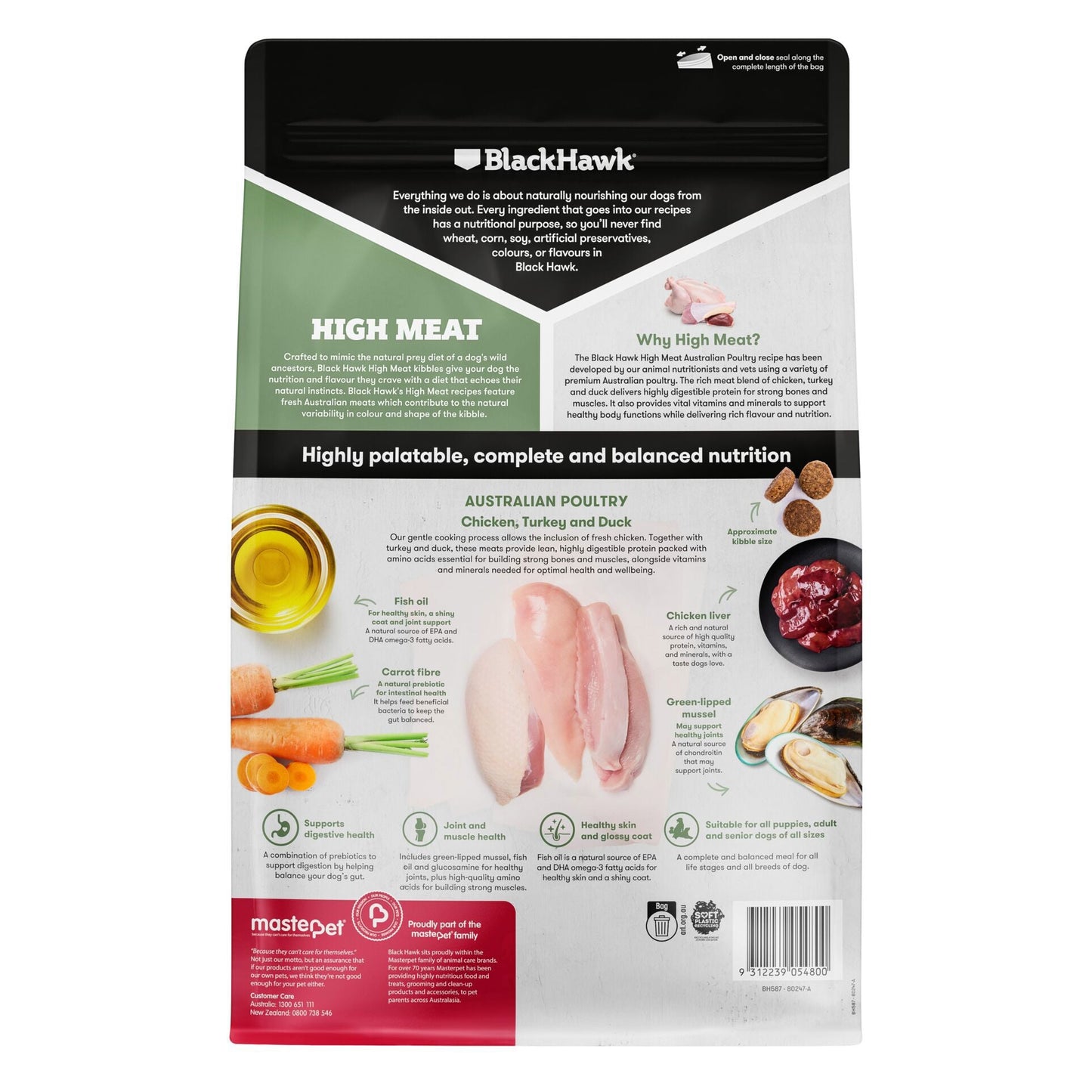 Adult Dog Food – High Meat – Australian Poultry
