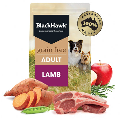 Black Hawk Adult – GRAIN FREE – Adult Dog - Lamb