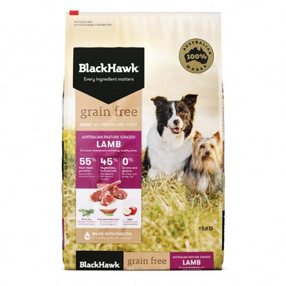Black Hawk Adult – GRAIN FREE – Adult Dog - Lamb