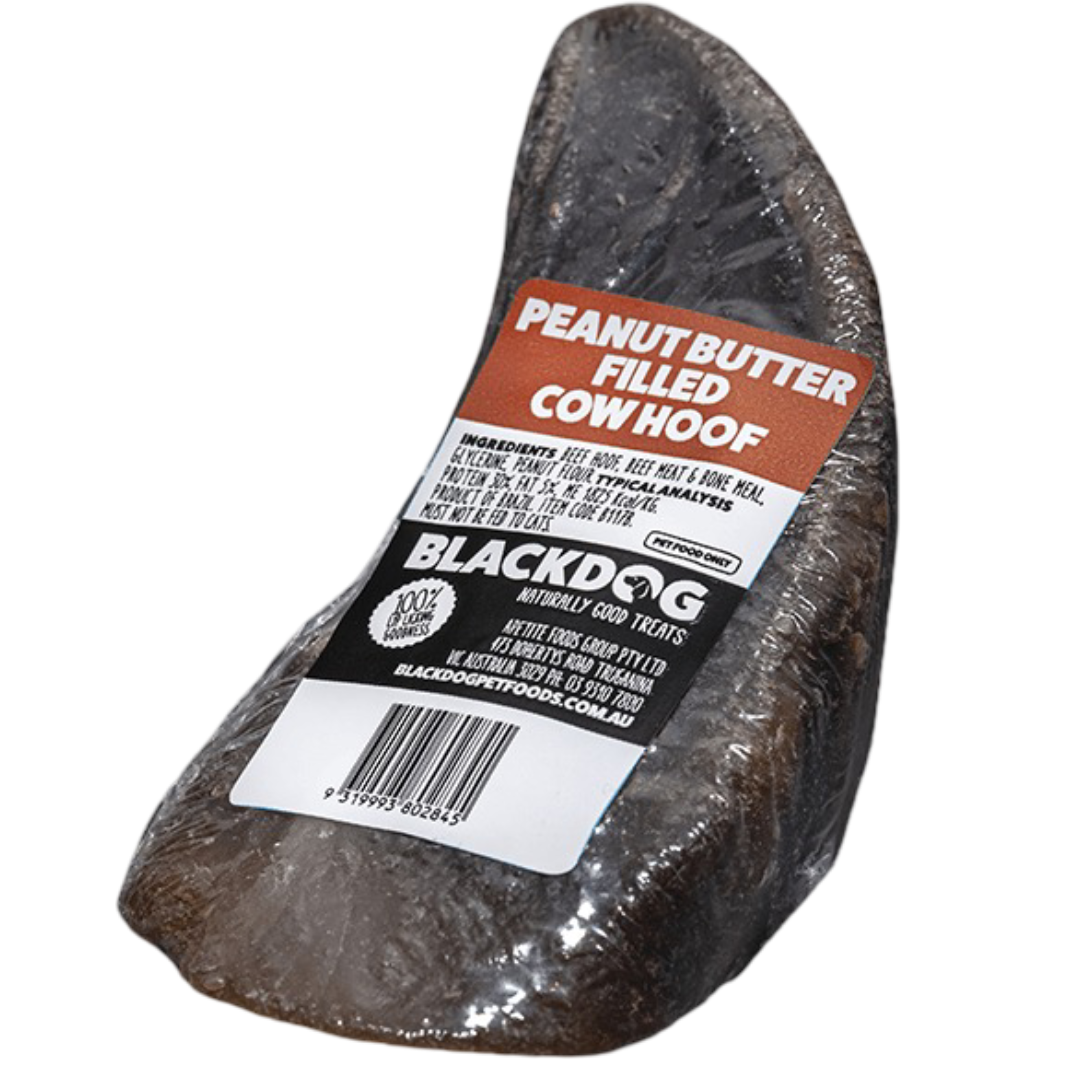 Blackdog Peanut Butter Filled Cow Hoof dog chew