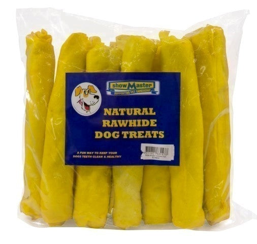 Pack of 10 chicken flavoured Rawhide Retriever Rolls