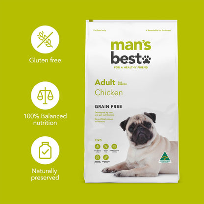 Man's Best – Adult Dog – GRAIN FREE – Chicken