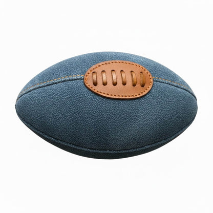 Georgie Paws Footy compostable football toy for dogs in blue