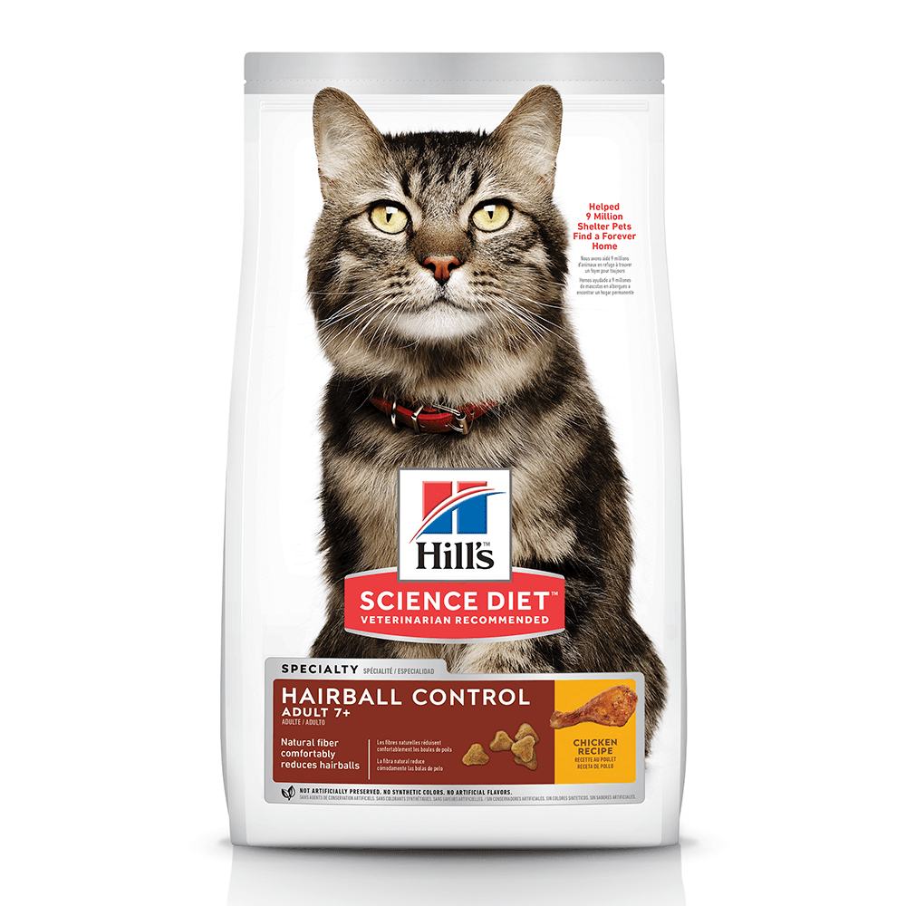 Hill's – Science Diet – Adult Cat (7+) – Hairball Control