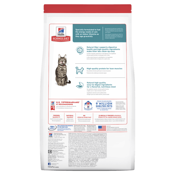 Hill's – Science Diet – Adult Cat (7+) – Indoor