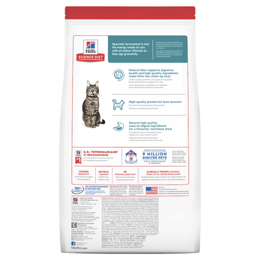 Hill's – Science Diet – Adult Cat (7+) – Indoor