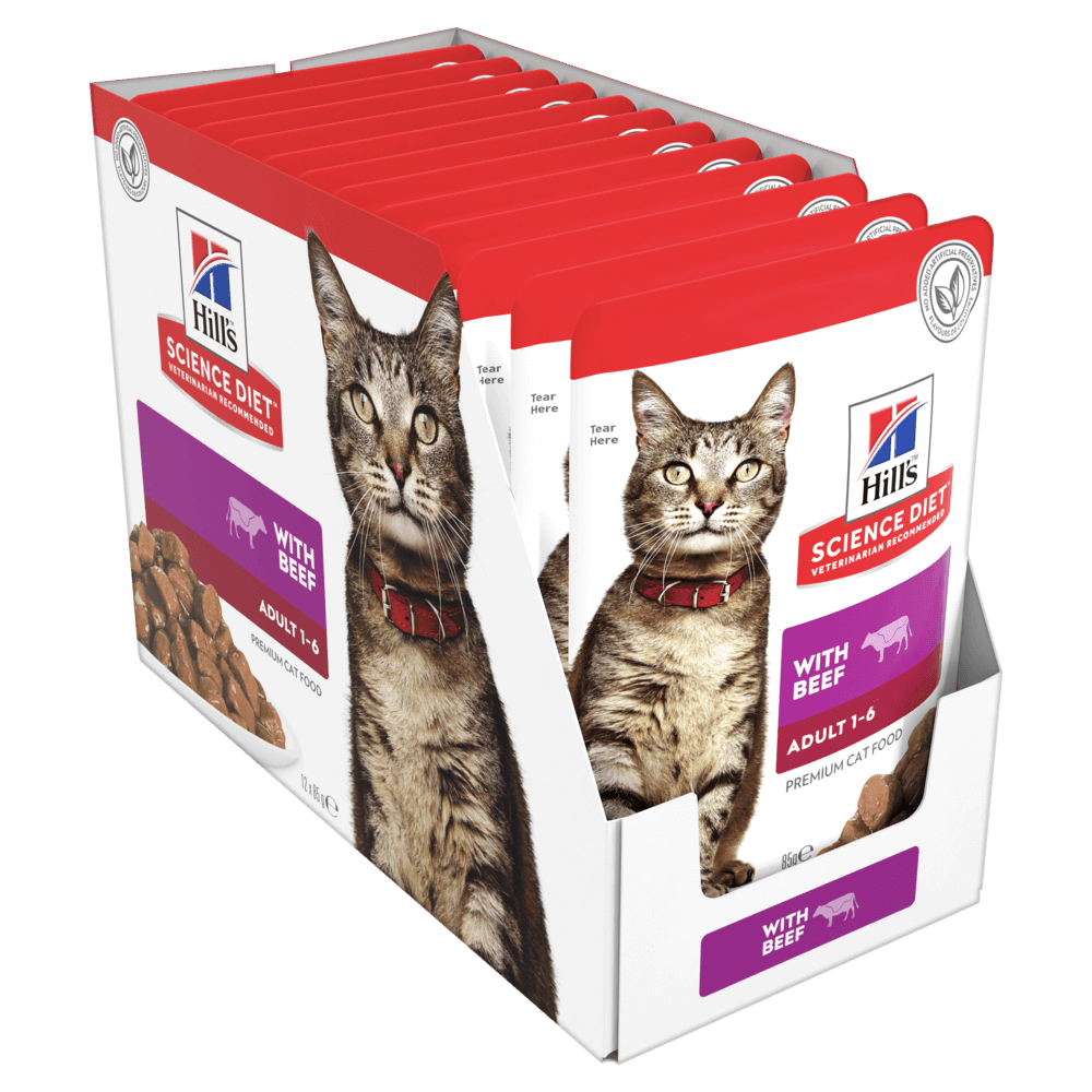 Hill's – Science Diet – Wet Food – Adult Cat - 12 x 85g Pouches