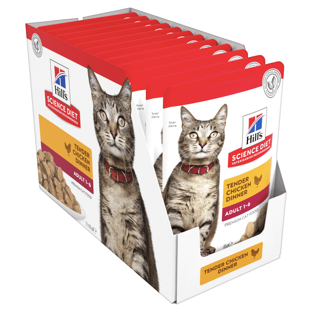 Hill's – Science Diet – Wet Food – Adult Cat - 12 x 85g Pouches
