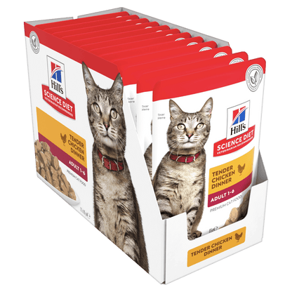 Hill's – Science Diet – Wet Food – Adult Cat - 12 x 85g Pouches