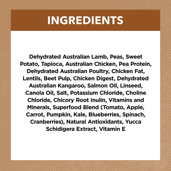 Adult Dog Food– Lamb & Kangaroo - GRAIN FREE