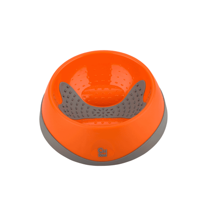 LickiMat OH Bowl orange textured base close-up