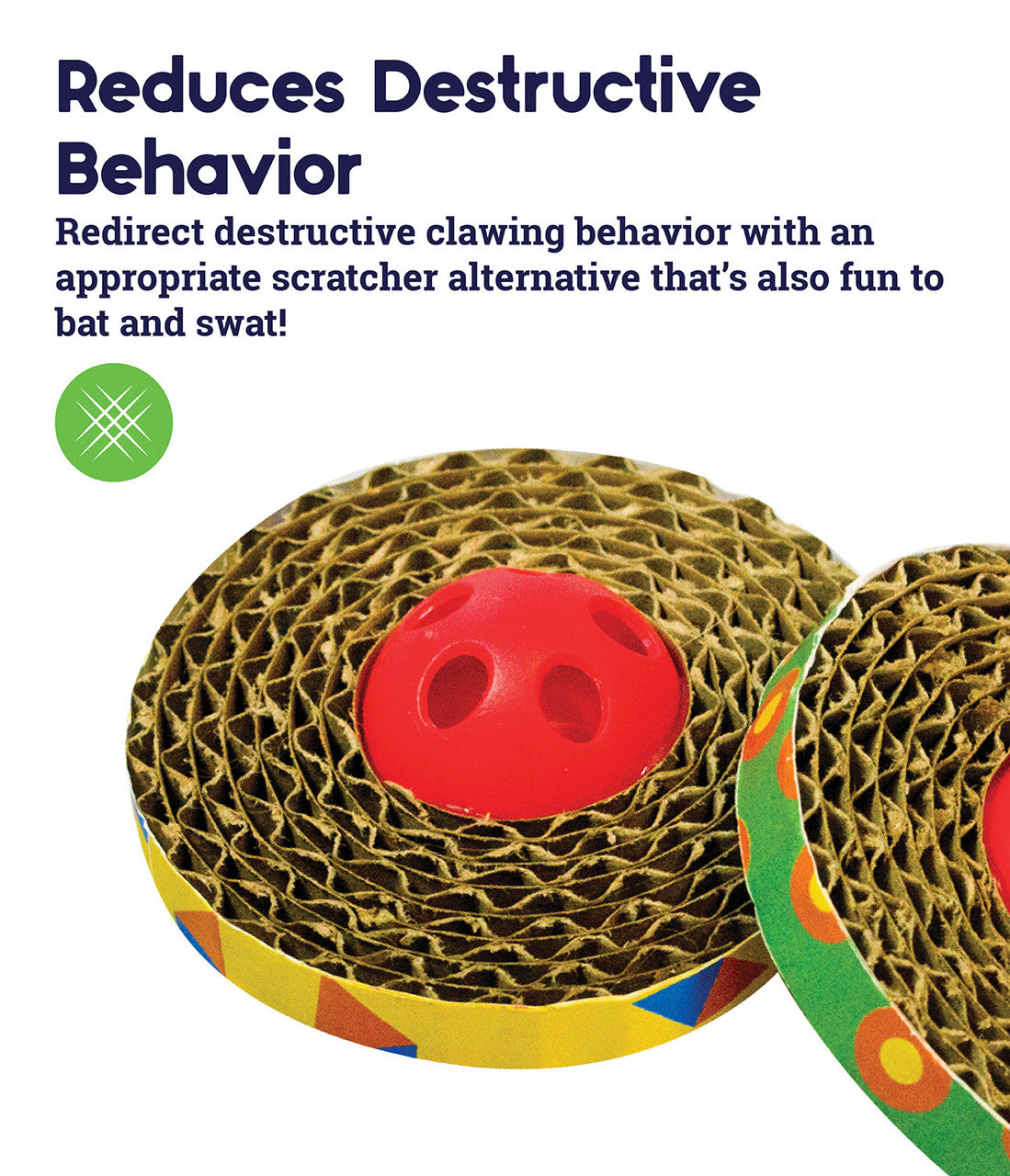 Petstages Spin & Scratch jingling ball detail