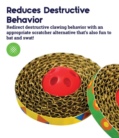 Petstages Spin & Scratch jingling ball detail