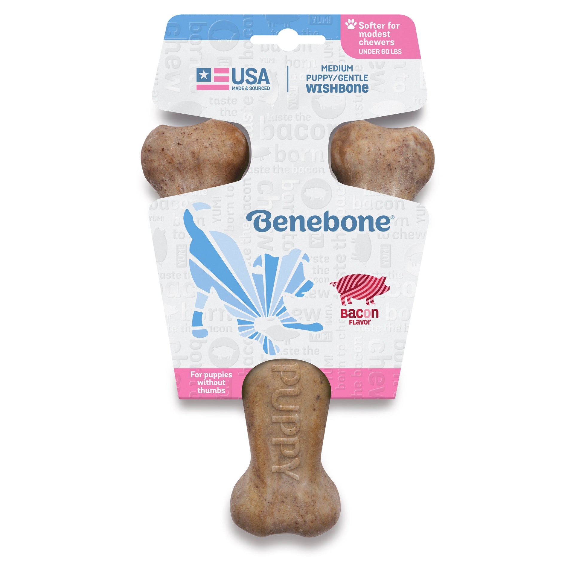 Bacon Puppy Wishbone Soothing Chews