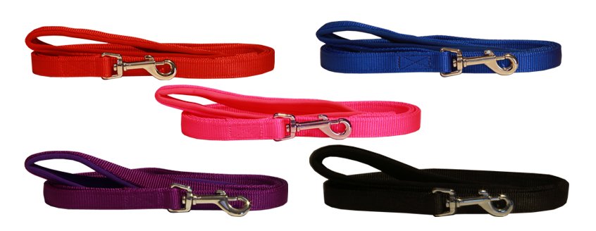 Beau Pets nylon lead red handle close-up