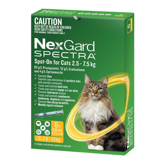 NexGard SPECTRA – Spot-On for Cats 2.5 – 7.5kg