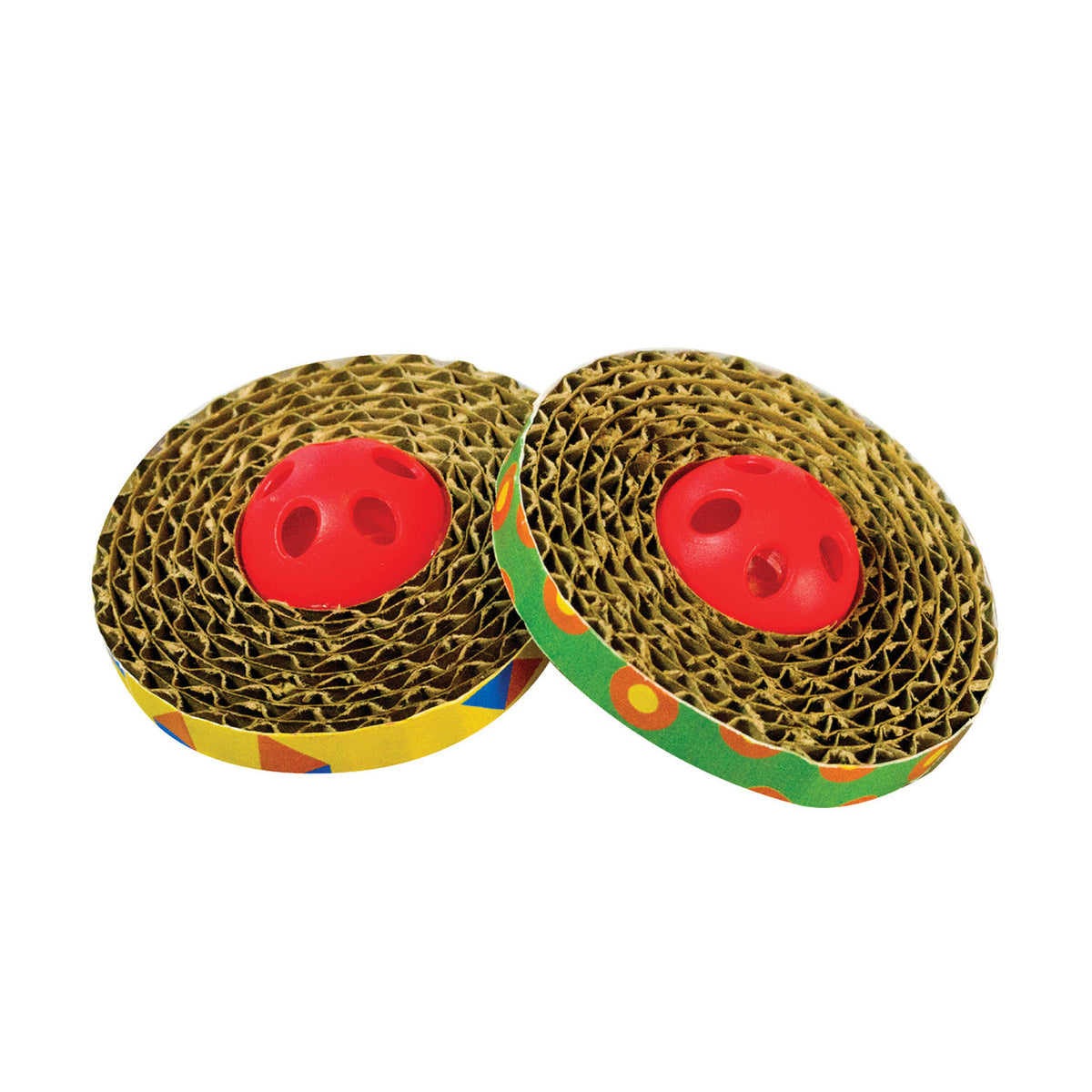 Petstages Spin & Scratch toy shown from side angle