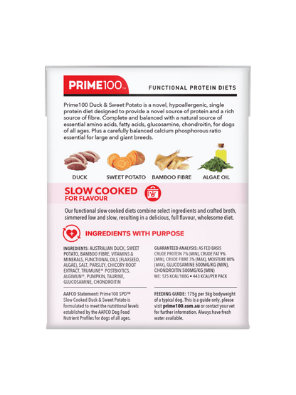Prime100 – SPD Slow Cooked Duck & Sweet Potato