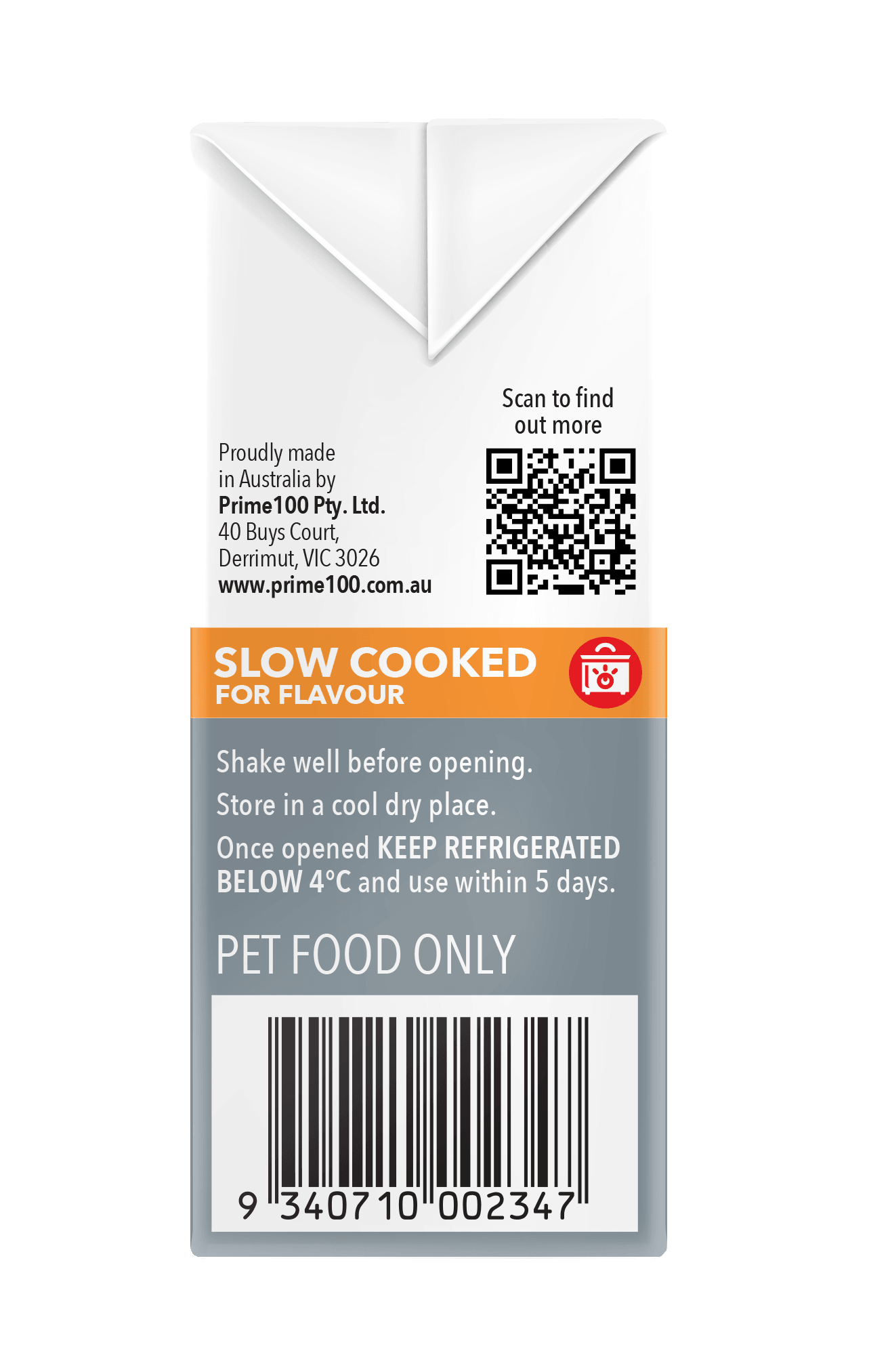 Prime100 – SPD Slow Cooked Kangaroo & Pumpkin