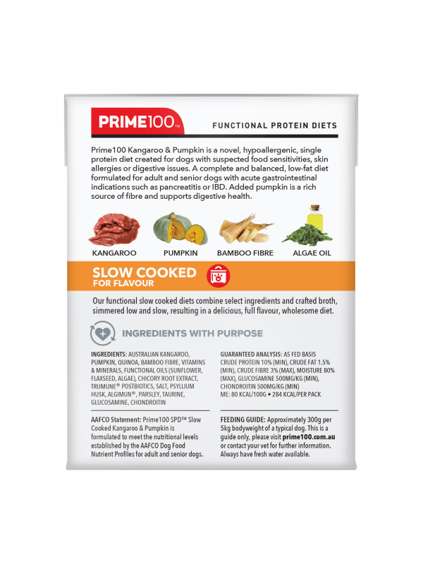 Prime100 – SPD Slow Cooked Kangaroo & Pumpkin