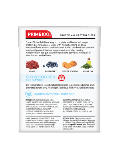 Prime100 – SPD Slow Cooked Lamb & Blueberry – Puppy