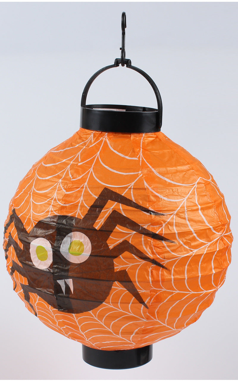 Halloween Handheld Halloween Pumpkin Paper Lantern Hanging Light-Up Pendant 4 pieces set-4