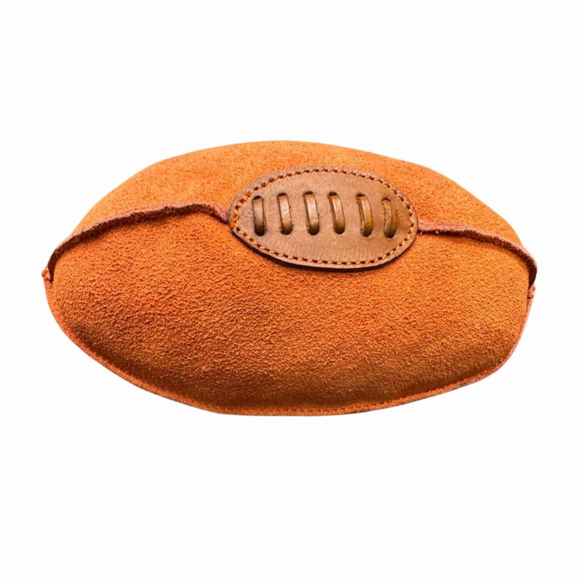 Close-up of the buffalo suede and jute stitching on the Georgie Paws Footy